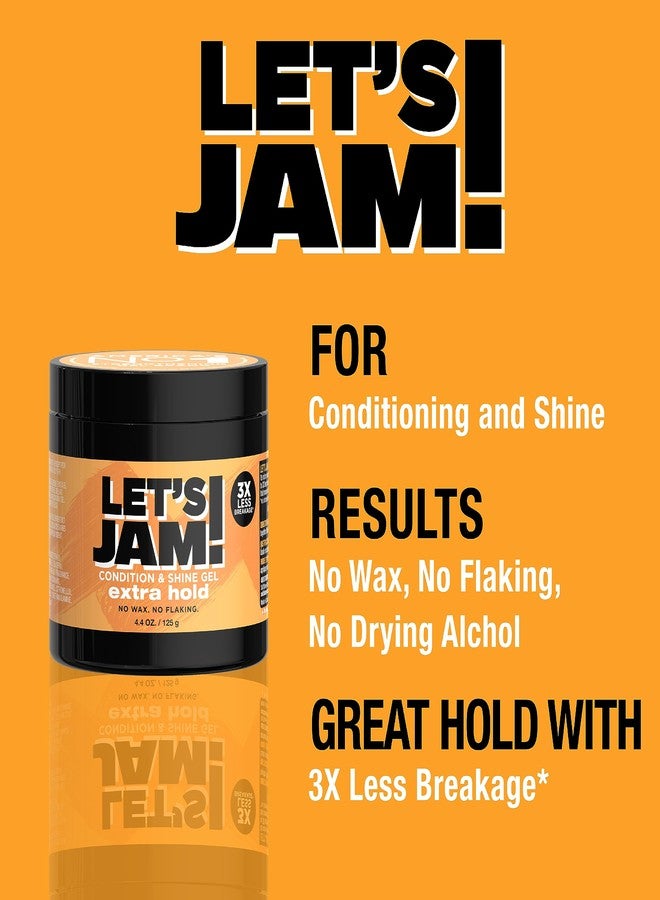 SoftSheen-Carson Let's Jam! Shining and Conditioning Hair Gel by Dark and Lovely, Extra Hold, All Hair Types, Styling Gel Great for Braiding, Twisting & Smooth Edges, Extra Hold, 4.4 oz - Image 3