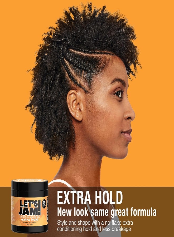 SoftSheen-Carson Let's Jam! Shining and Conditioning Hair Gel by Dark and Lovely, Extra Hold, All Hair Types, Styling Gel Great for Braiding, Twisting & Smooth Edges, Extra Hold, 4.4 oz - Image 5