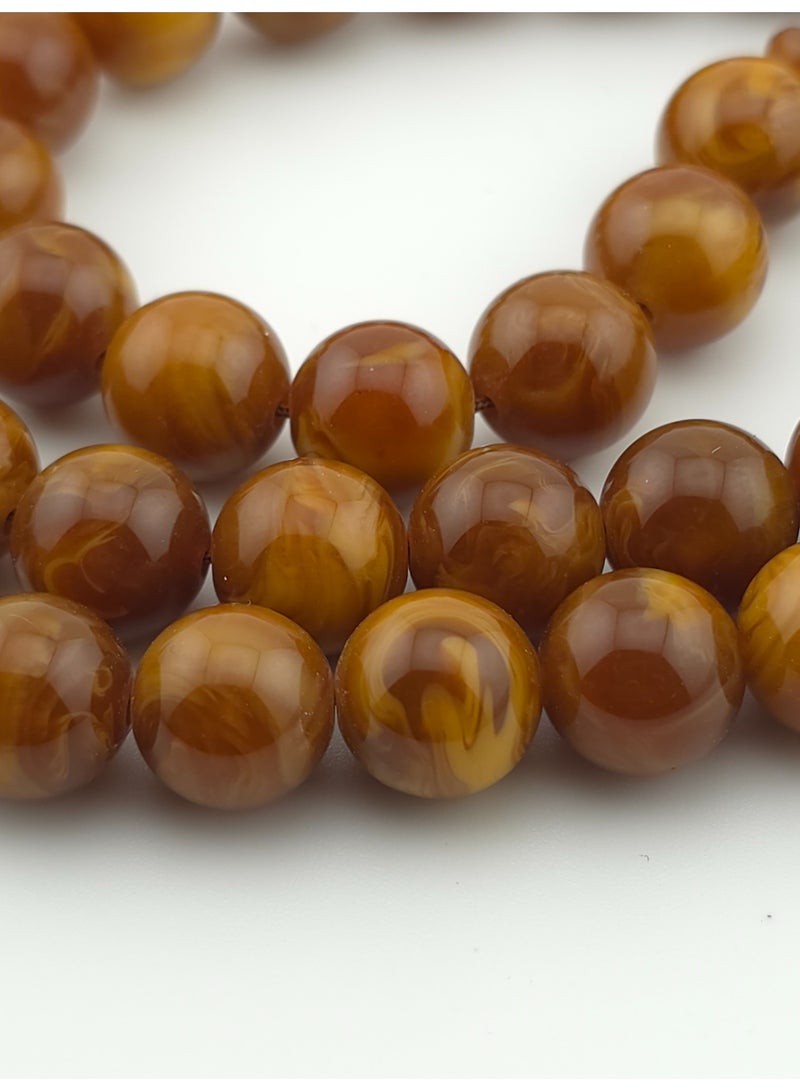Kamins Collection Brown Turkish Amber Tasbih (Pouch Edition) - Image 4