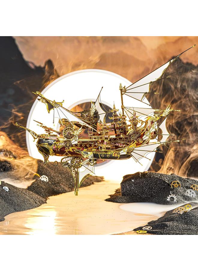 الأزرق جي دبليو ألغاز Bluejw ثلاثية الأبعاد للبالغين - مجموعة بناء نموذج Xanadu المعدني، مجموعات الحرف اليدوية ثلاثية الأبعاد المثيرة للدماغ، الهدايا الإبداعية والديكور المنزلي الصيني - Image 4