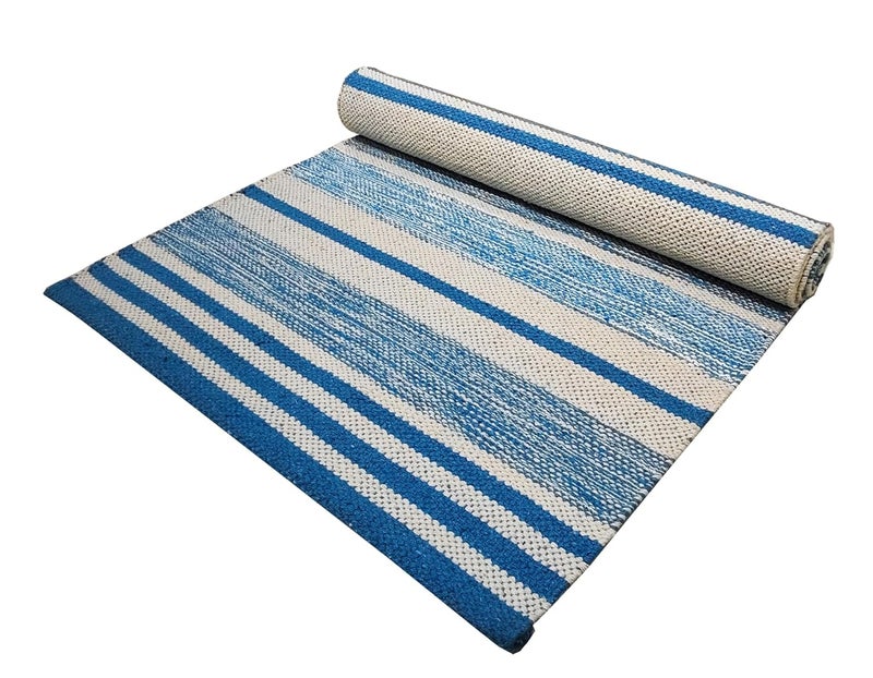 STONEMUNK ® Runner for Living Room | 22x60 Inch | Indoor Floor Rugs for Bedroom | Suitable for Home or Office | Runner for Kichen | Machine Washable Carpet | Cotton Runner - (Sky - Cut Shtal) - Image 5