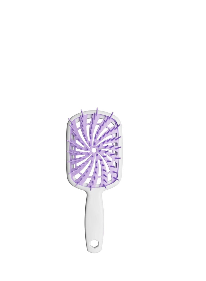 SOLARAE Wet & Dry Vented Detangling Hair Brush, Anti Static Hairbrush Nylon Great, Long Thick Curly Scalp Massage Brush Toddler Brush Hair for All Hair Types (Purple #2,One Size) - Image 2