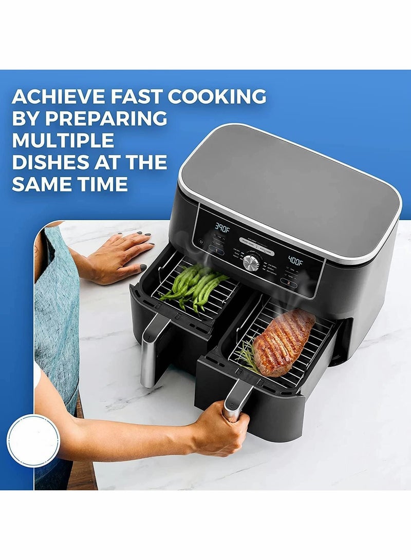 Excefore Air Fryer Rack for Double Basket Fryers, BBQ Rack, Non-stick 304 Stainless Steel Multi-Layer Rack - Image 4