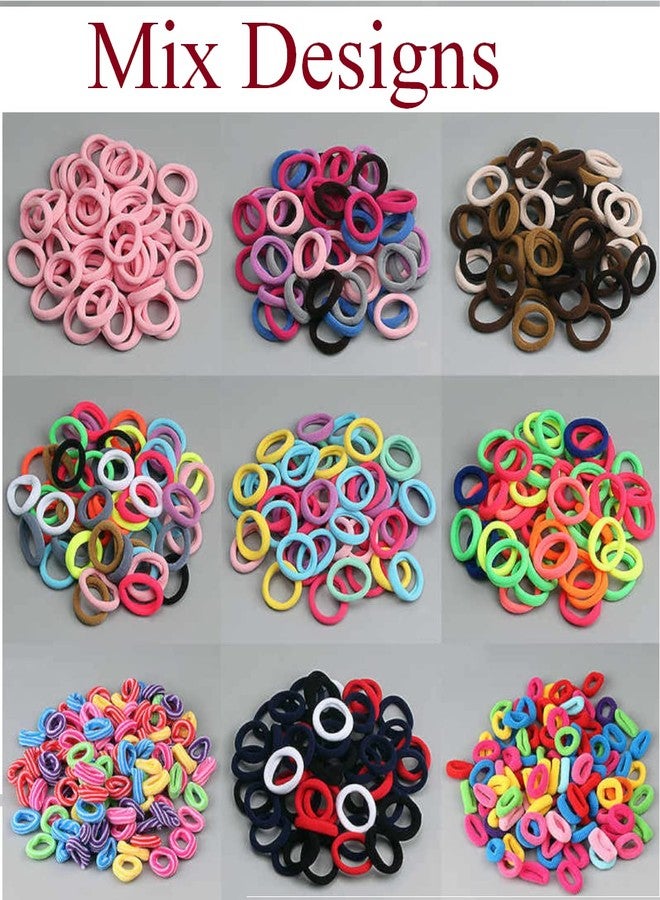 HRBS 20pcs Multi Color Hair Holder Hair Tie Soft Tiny Small Elastic Rubber Hair Bands Braiding for Kids Girls, Rubberbands, Soft colorful multi used Tiny small size Rubber Bands for daily use. - Image 2