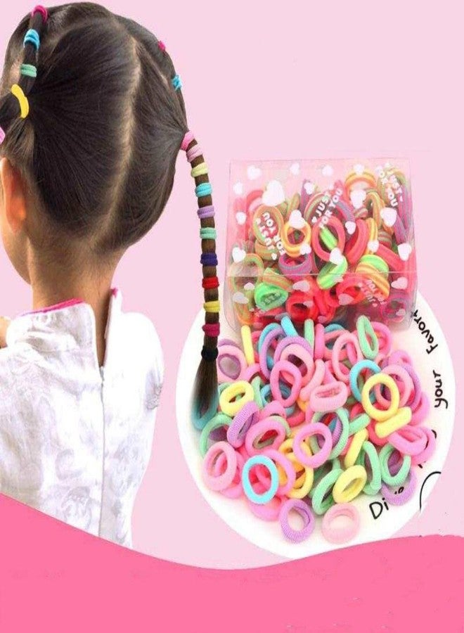 HRBS 20pcs Multi Color Hair Holder Hair Tie Soft Tiny Small Elastic Rubber Hair Bands Braiding for Kids Girls, Rubberbands, Soft colorful multi used Tiny small size Rubber Bands for daily use. - Image 5
