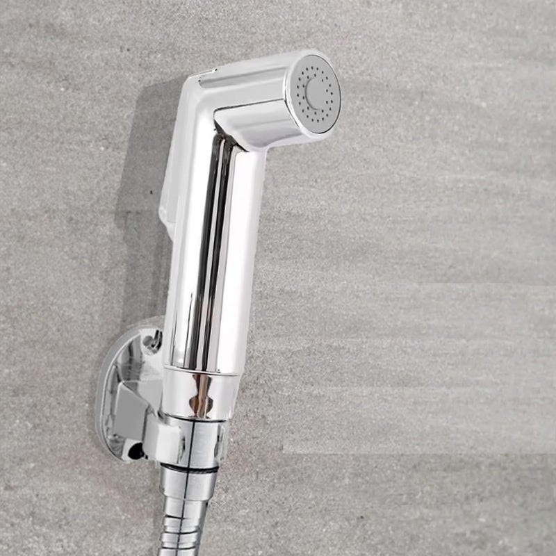 HOUZA Classic Health Faucet for Toilet Jet Spray Health Faucet with 1 Meter Hose Pipe and Wall Hook Chrome Finish Easy Grip and Leak Proof Design - Image 1