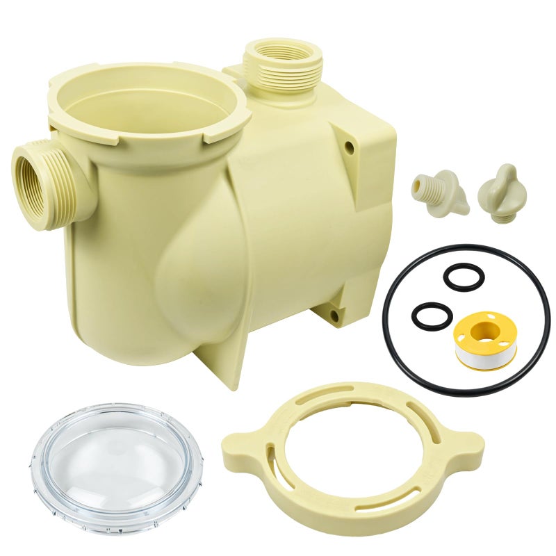 XJJ 350089 Pool pump Body Volute Housing Compatible with Pentair Inground Pool pump Body casing 15HP EC342001 VST 342002 11THP 348190 115 208230V 1HP EC348190With 350090 Pump Lid and Drain Plug - Image 2