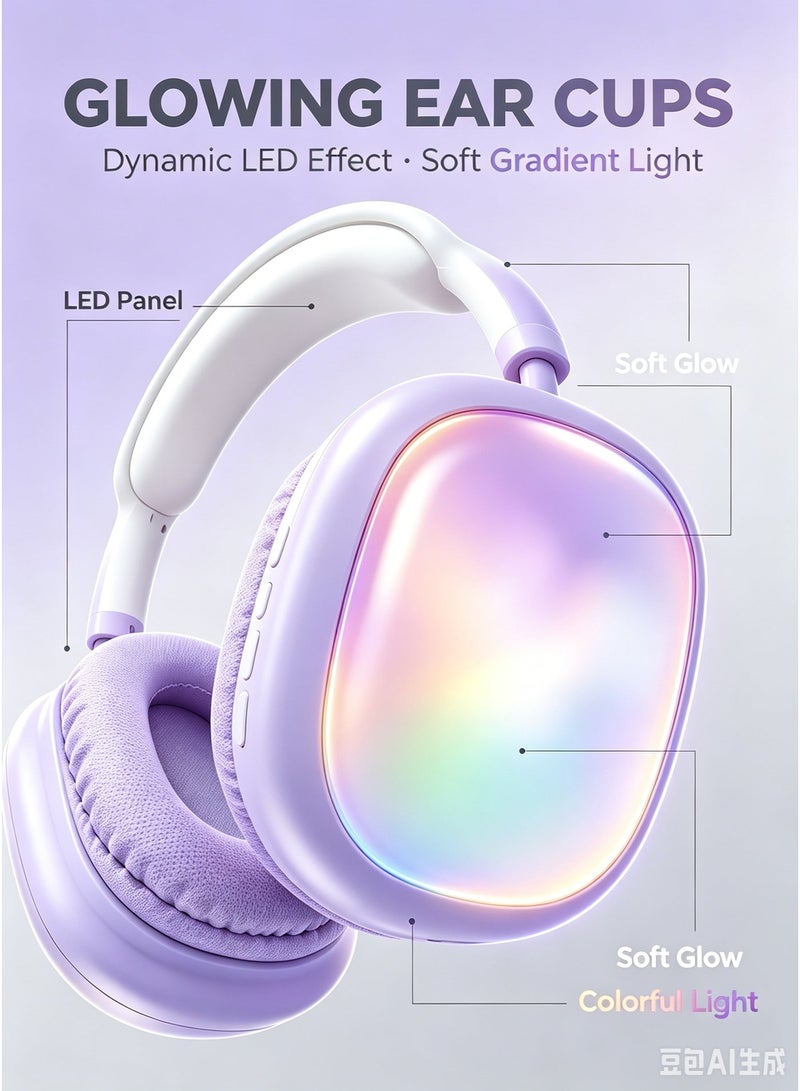 XO i22 Stereo Wireless Headset with LED Lights, Hi-Fi Audio & Noise Reduction - Image 4