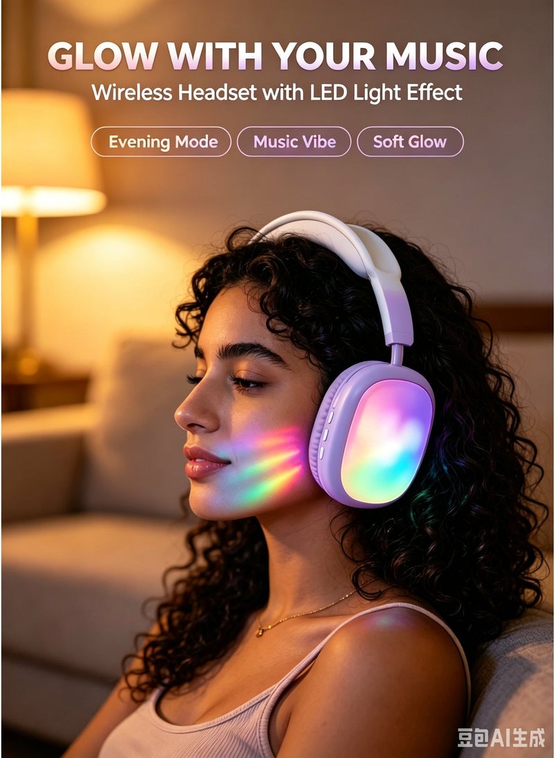 XO i22 Stereo Wireless Headset with LED Lights, Hi-Fi Audio & Noise Reduction - Image 5