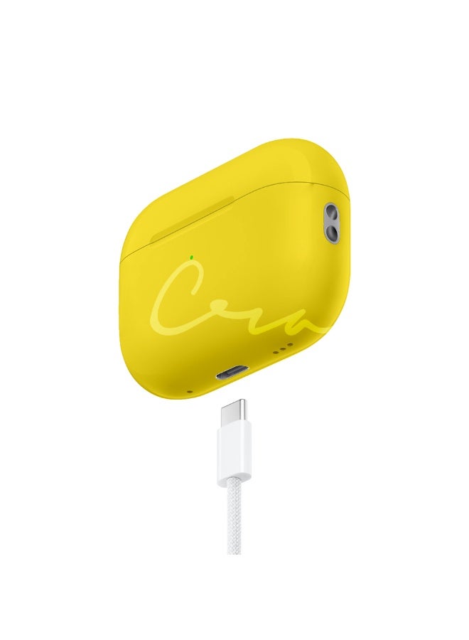 Craft Merlin Craft Customized Apple AirPods Pro 3 Bluetooth Earbuds – Dual Yellow - Image 2