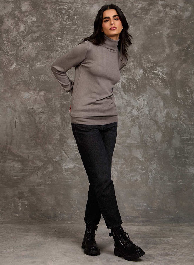 DALYDRESS Women Regular Fit Pullover - Grey - Image 1