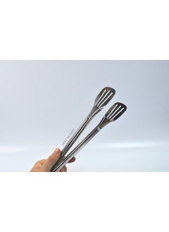 Afili Home Stainless Steel Grill Tongs, Steel Kitchen Service Frying Tongs, Grill Tongs 25.5 cm  - Image 1