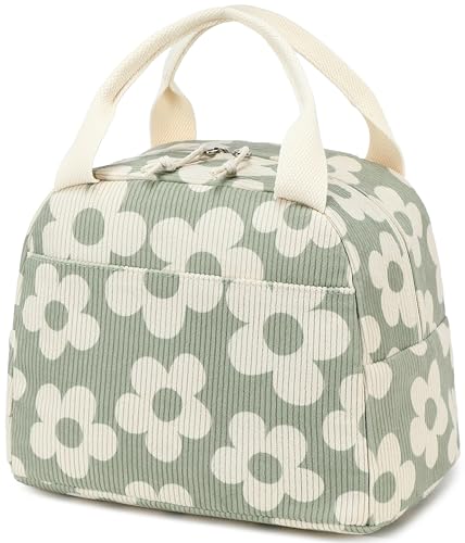 Bluboon Lunch Bag for Women Men Cute Corduroy Lunch Tote Bags Reusable Insulated Lunch Box Large Capacity Reusable Insulated Cooler for Work Picnic or Travel - Image 1