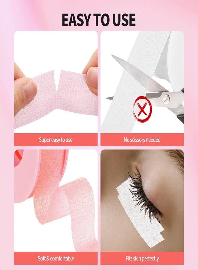 Creztail Lash Tape for Eyelash Extensions - 3 Rolls Silicone Gel Eyelash Tape, Adhesive Microporous Lash Extension Tape for Lift/Make Up, Easy Tear Breathable Lash Tape for Clusters (0.5in x 3.9yd, Colorful) - Image 5