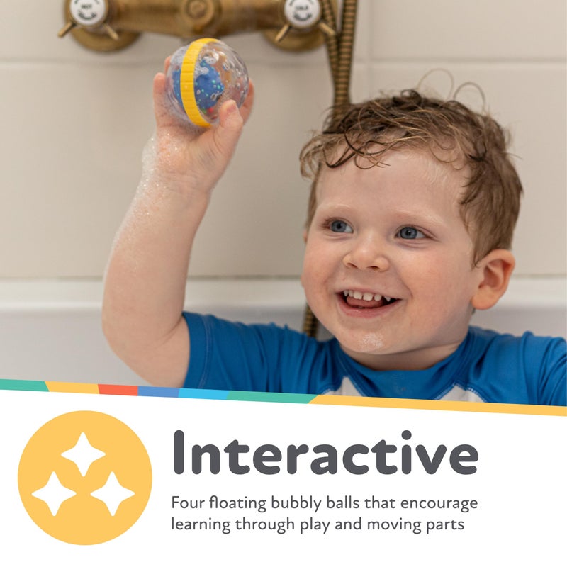 Nuby Bubbly Buds Interactive Bath Set - (4-Pack) Baby Bath Toys - 6+ Months - Image 4
