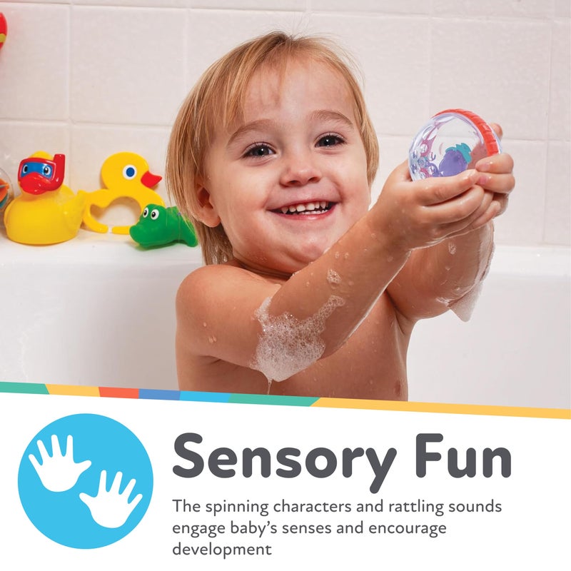 Nuby Bubbly Buds Interactive Bath Set - (4-Pack) Baby Bath Toys - 6+ Months - Image 2