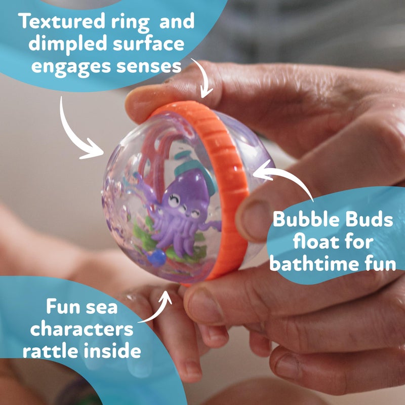 Nuby Bubbly Buds Interactive Bath Set - (4-Pack) Baby Bath Toys - 6+ Months - Image 5