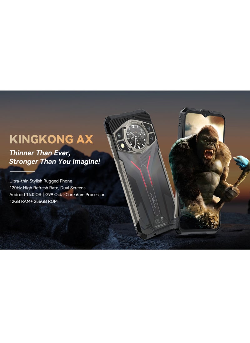 Cubot - CUBOT Kingkong AX Outdoor Mobile Phone Android 14 - Outdoor Smartphone Without Contract, 24GB + 256GB/1TB Construction Site Mobile Phone, 100MP Smartphone, 6.58 Inch FHD + 120Hz, 1.32 Inch Back - Image 1