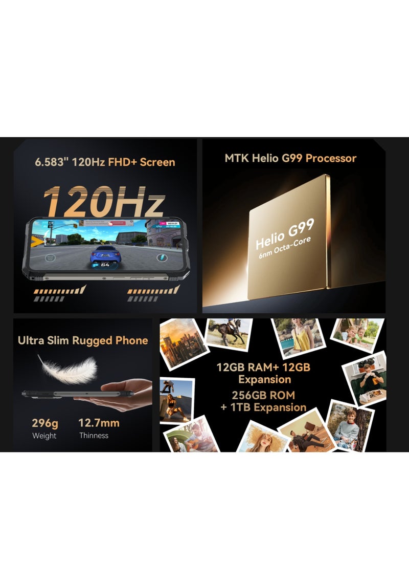 Cubot - CUBOT Kingkong AX Outdoor Mobile Phone Android 14 - Outdoor Smartphone Without Contract, 24GB + 256GB/1TB Construction Site Mobile Phone, 100MP Smartphone, 6.58 Inch FHD + 120Hz, 1.32 Inch Back - Image 1