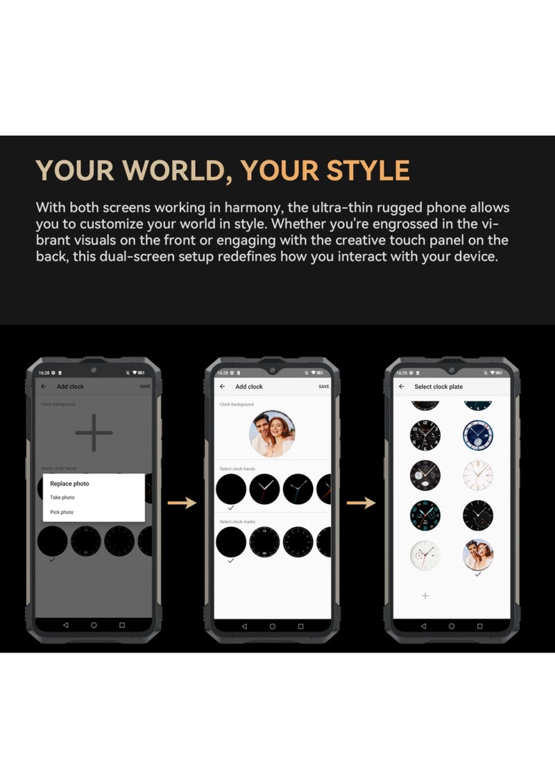Cubot - CUBOT Kingkong AX Outdoor Mobile Phone Android 14 - Outdoor Smartphone Without Contract, 24GB + 256GB/1TB Construction Site Mobile Phone, 100MP Smartphone, 6.58 Inch FHD + 120Hz, 1.32 Inch Back - Image 1