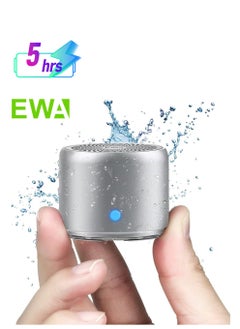 EWA EWA Travel Case Packed, A106 Pro Portable Bluetooth Speaker with Custom Bass Radiator, Brief Design, IP67 Waterproof, Perfect Mini Speaker for Shower, Room, Bike, Car (Silver)  - Image 1