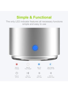 EWA EWA Travel Case Packed, A106 Pro Portable Bluetooth Speaker with Custom Bass Radiator, Brief Design, IP67 Waterproof, Perfect Mini Speaker for Shower, Room, Bike, Car (Silver)  - Image 3
