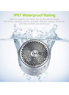 EWA EWA Travel Case Packed, A106 Pro Portable Bluetooth Speaker with Custom Bass Radiator, Brief Design, IP67 Waterproof, Perfect Mini Speaker for Shower, Room, Bike, Car (Silver)  - Image 2