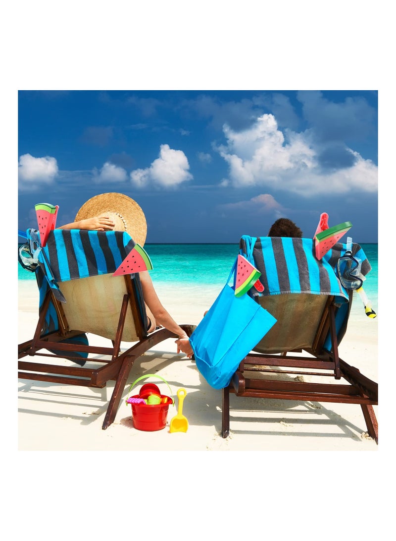 4PCS Durable Beach Towel Clips for Sunbeds, Fashion Style Towel Clips Heavy Duty Plastic Sunbed Towel Clips Beach Vacation Sun Lounger Towel Clips Beach Trip Towel Clips for Sunloungers Pool Chair - Image 5