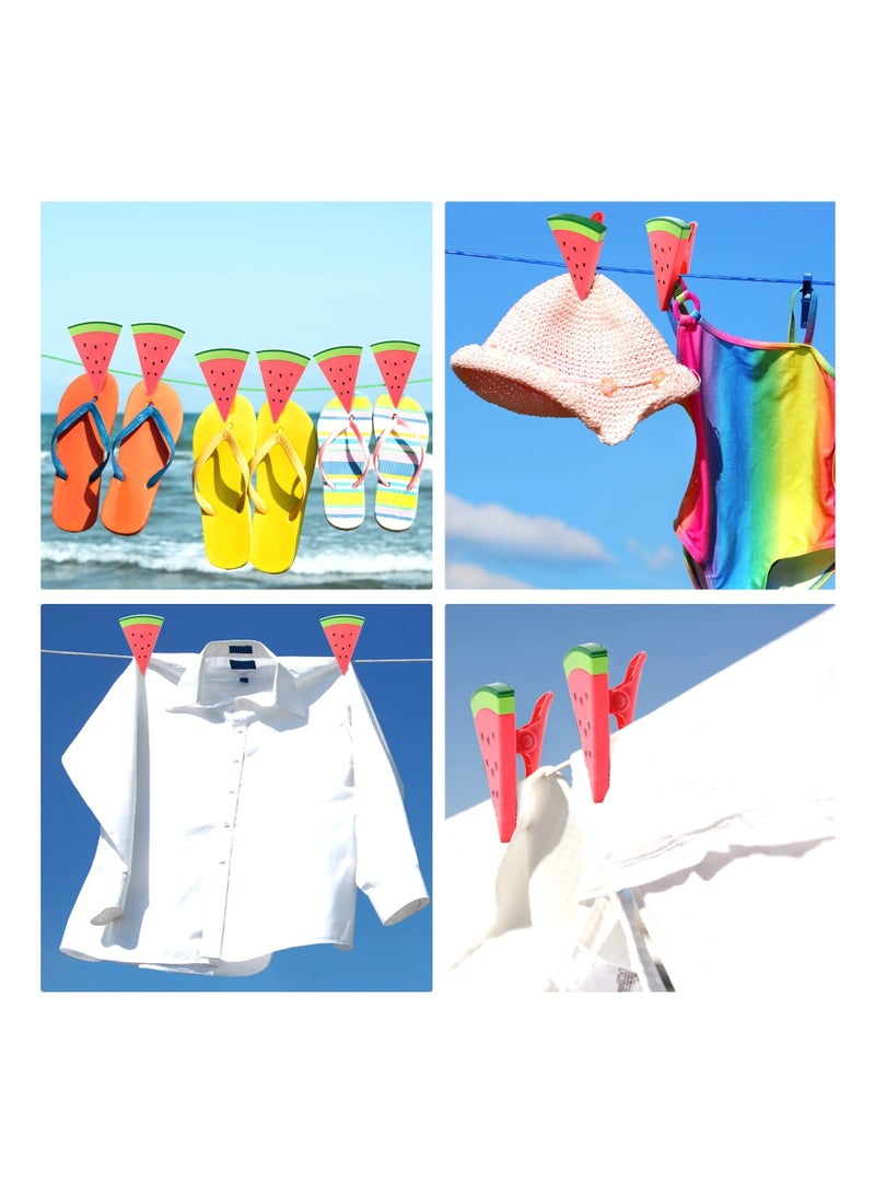 4PCS Durable Beach Towel Clips for Sunbeds, Fashion Style Towel Clips Heavy Duty Plastic Sunbed Towel Clips Beach Vacation Sun Lounger Towel Clips Beach Trip Towel Clips for Sunloungers Pool Chair - Image 4