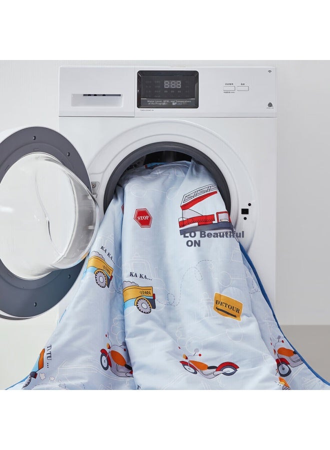 Luolaikids Car Boy Summer Cool Quilt Air Conditioning Quilt All Cotton Antibacterial Washable Summer Quilt 1.2kg 120*150cm Printed