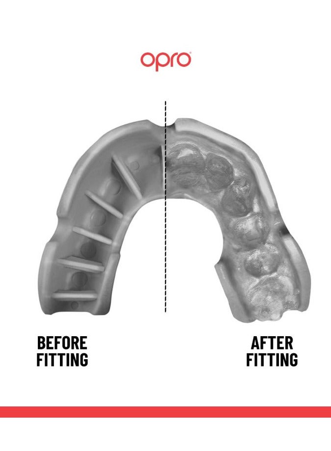 OPRO Self Fit Ufc Silver White/Silver Adult - Image 4