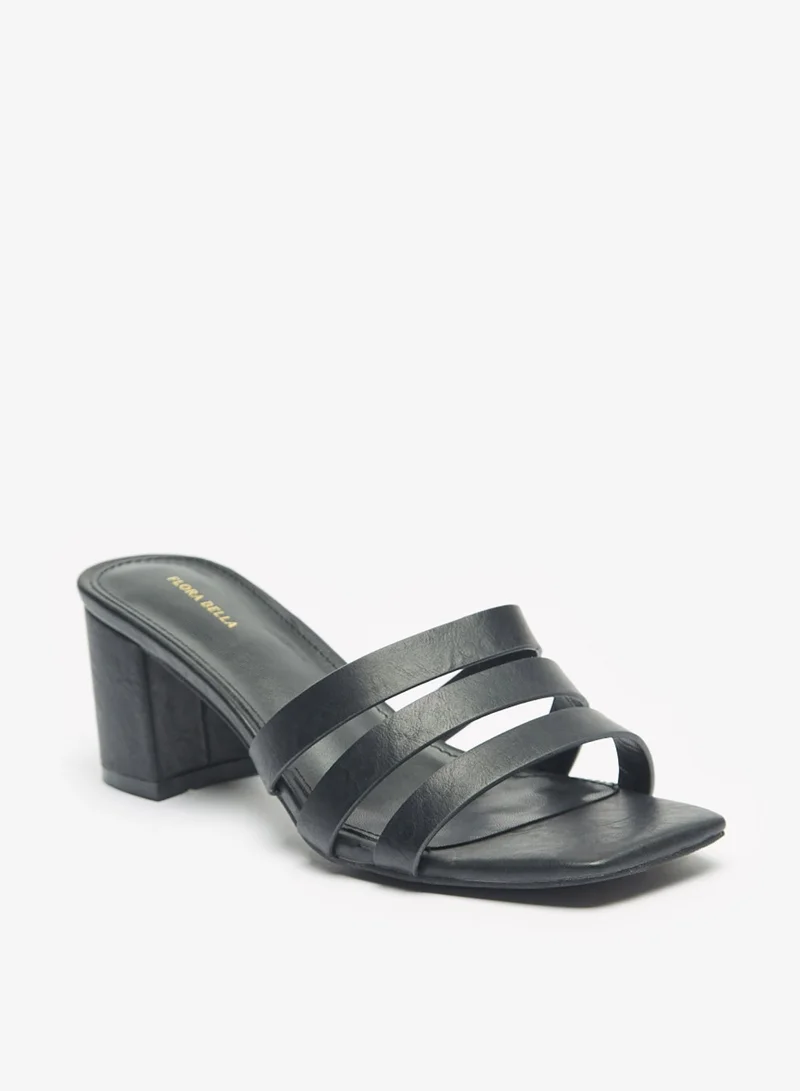 فلورا بيلا من شو إكسبرس Womens Solid Slip On Strap Sandals With Block Heels By Shoexpress