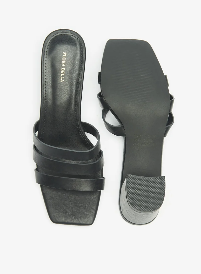 فلورا بيلا من شو إكسبرس Womens Solid Slip On Strap Sandals With Block Heels By Shoexpress