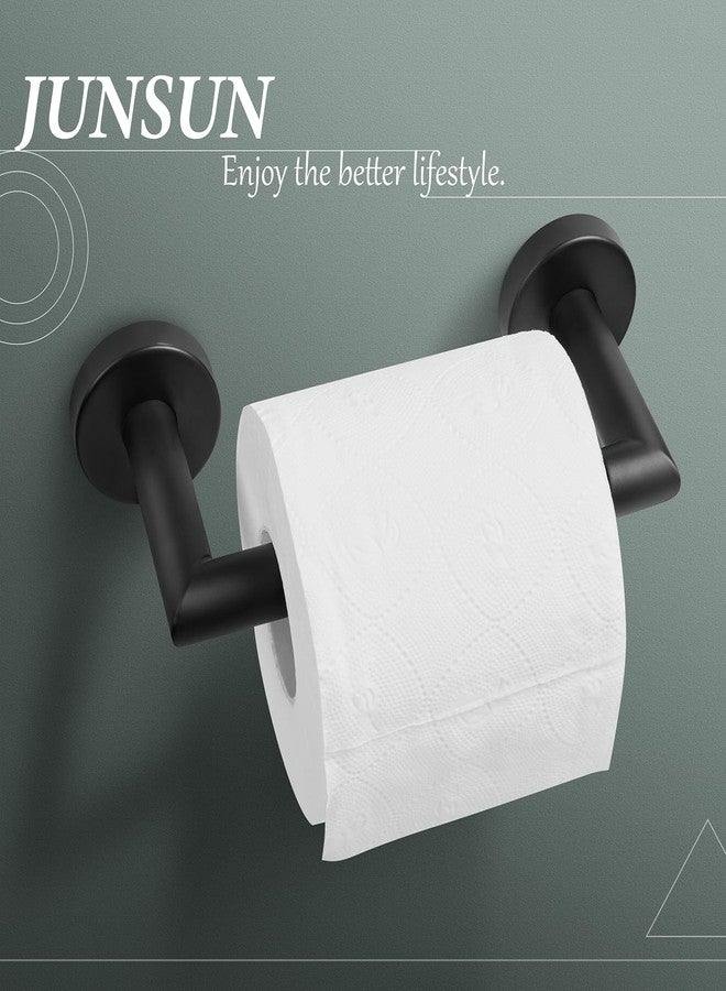 JunSun Matte Black Toilet Paper Holder Wall Mount Pivoting Toilet Paper Roll Holder Black Toilet Paper Holder Stainless Steel Modern TP Holder Black Matte Bathroom Tissue Holder Large Mega Roll Holder - Image 5