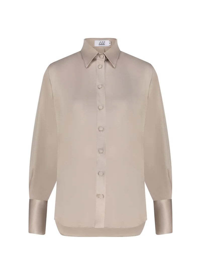 Lalele Gilded Beige Satin Shirt