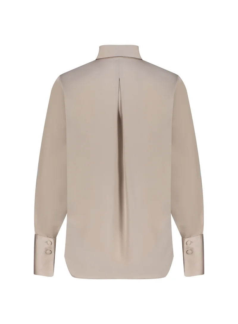 Lalele Gilded Beige Satin Shirt