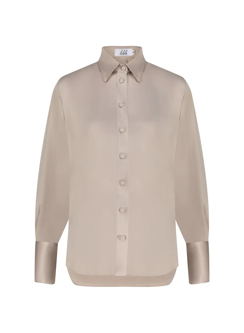 Lalele Gilded Beige Satin Shirt