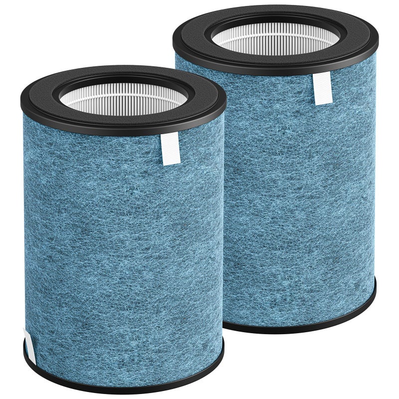 isingo HP302 Replacement Filter Compatible with Shark HP302 HP301 NeverChange Air Purifier MAX HP200 Series Air Purifier MAX 3in1 Filter Part HE3FKPET 2 Pack - Image 2