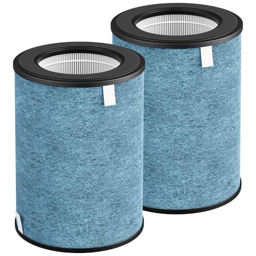 isingo HP302 Replacement Filter Compatible with Shark HP302 HP301 NeverChange Air Purifier MAX HP200 Series Air Purifier MAX 3in1 Filter Part HE3FKPET 2 Pack - Image 1