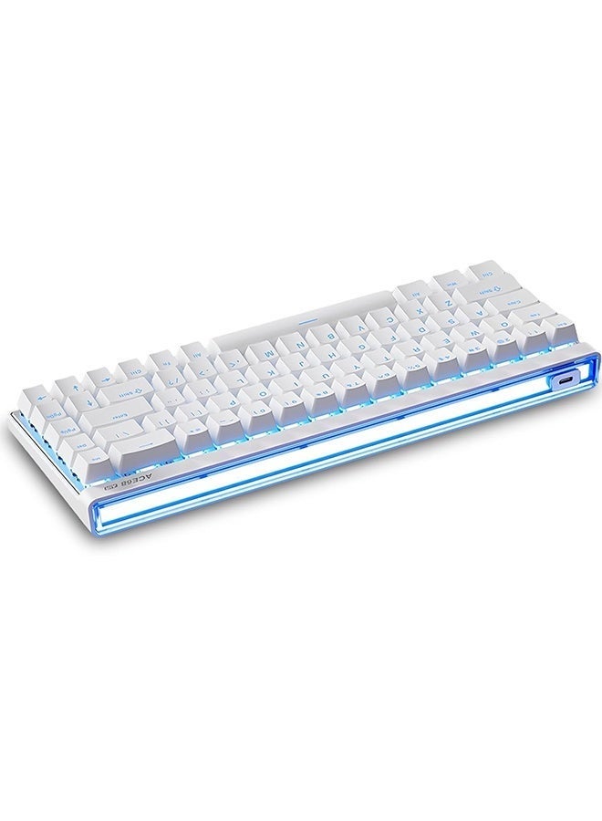 MCHOSE ACE 68 Air Magnetic Switch Wired Gaming Keyboard,65% Rapid Trigger Hall Effect Keyboard with Adjustable Actuation HotSwap RGB Snap Tap Hyper-Fast 8K Hz Polling Rate for PC/Mac Gamer (White) - Image 2
