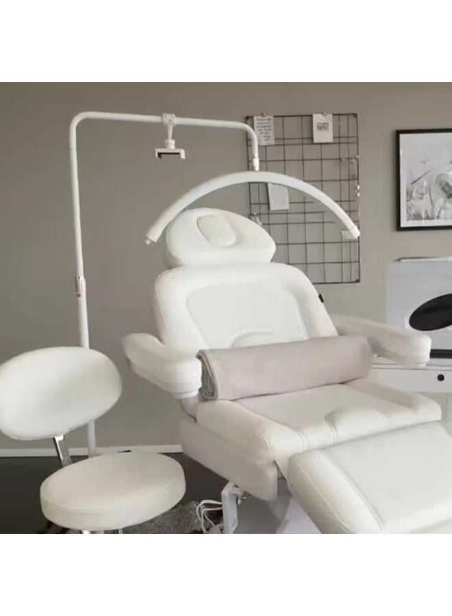 (White) HD-M8X 50W Half-Moon LED Fill Light Floor Lamp, Dimmable 3000K–6000K Adjustable Color Temp, Perfect for Beauty, Makeup, Spa, Tattoo, Photography & Live Streaming - Image 2