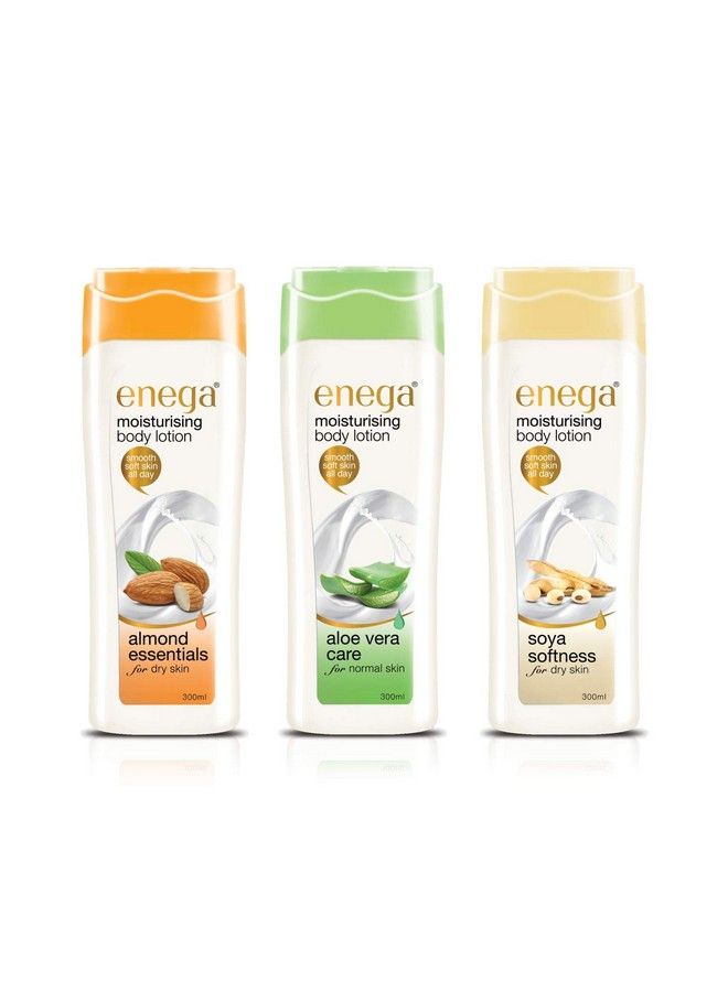 enega Moisturizing Body Lotionpack Of 3(300Ml Each (Almondaloverasoya)) - Image 1