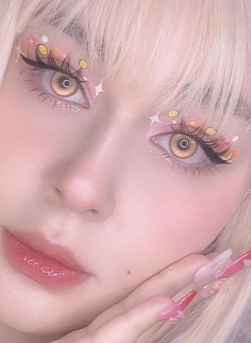 يونيبلينغ عدسات لاصقة ملونة سنوية ماجيك بوب الأصفر كازوتورا هانيميا طوكيو ريفينجرز للتنكر - Image 3