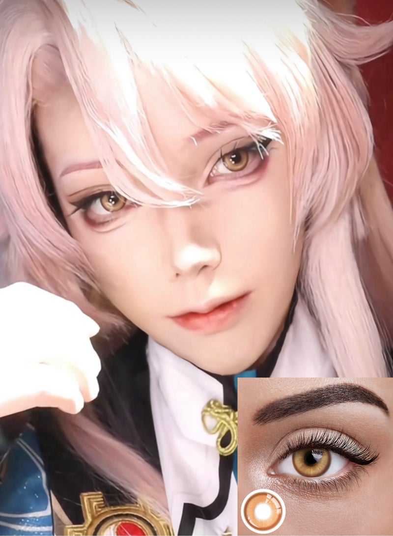 يونيبلينغ عدسات لاصقة ملونة سنوية ماجيك بوب الأصفر كازوتورا هانيميا طوكيو ريفينجرز للتنكر - Image 2