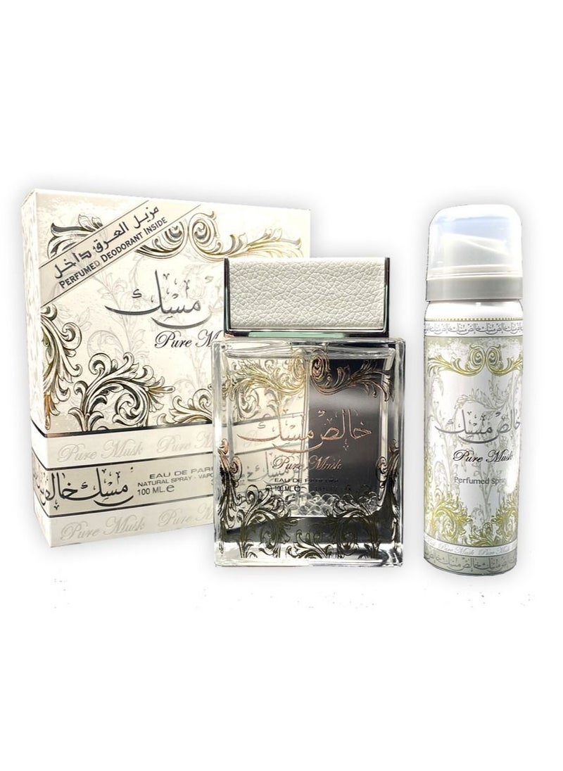 Lattafa - Pure Musk EDP 100ml + PERFUMES SPRAY 3.4OZ - Image 1