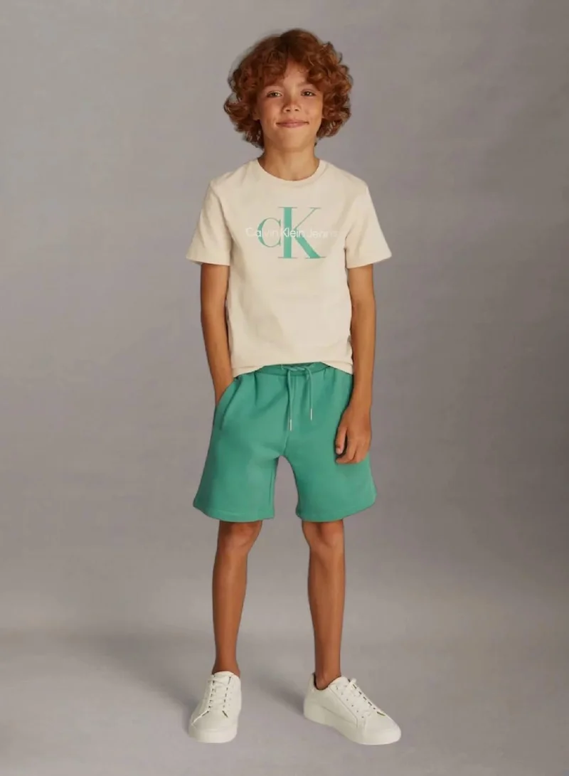 Calvin Klein Jeans Oyster Gray Kids' Logo T-Shirt  | Best Price UAE