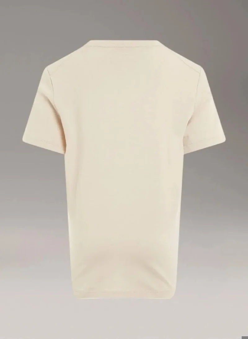 Calvin Klein Jeans Oyster Gray Kids' Logo T-Shirt  | Best Price UAE