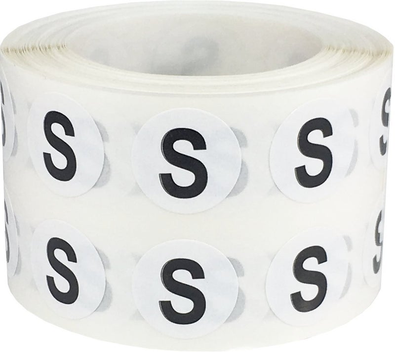 InStockLabels.com Letter S Inventory Labels .5 Inch Round Circle Dots 1,000 Adhesive Stickers - Image 1
