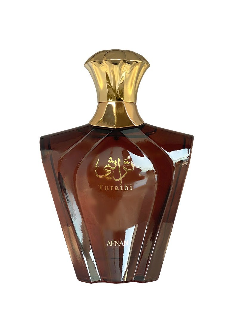 Afnan Turathi Brown Eau de Parfum for Men, 90 ML  - Image 1