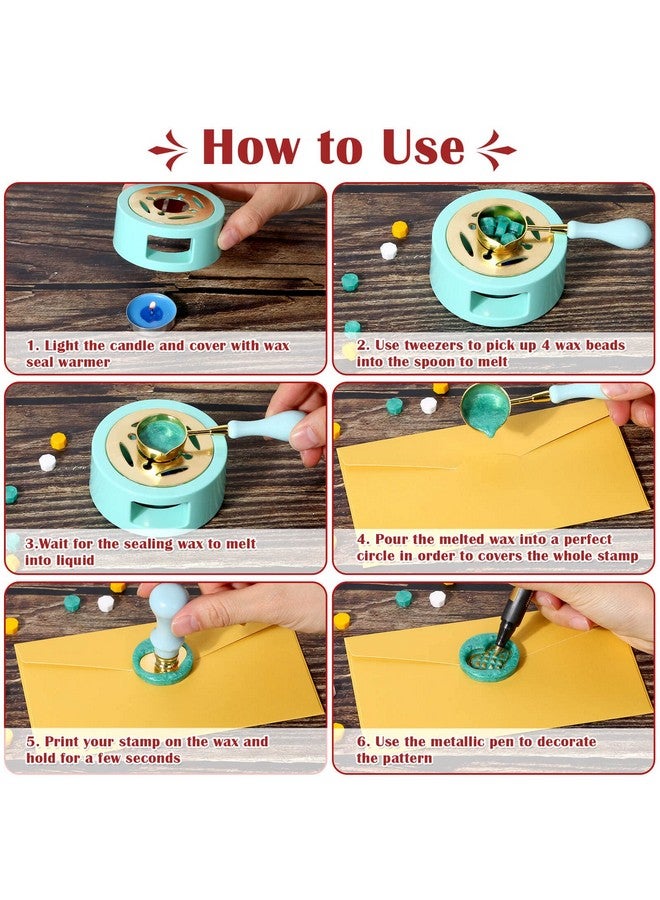 anezus Ed Wax Seal Stamp Kit, Anezus 790Pcs Sealing Wax Kit With Wax Seal Beads, Wax Stamp, Wax Warmer, Vintage Envelopes, And Gift Box For Letter Sealing, Invitation Cards, Craft Decoration - Image 5